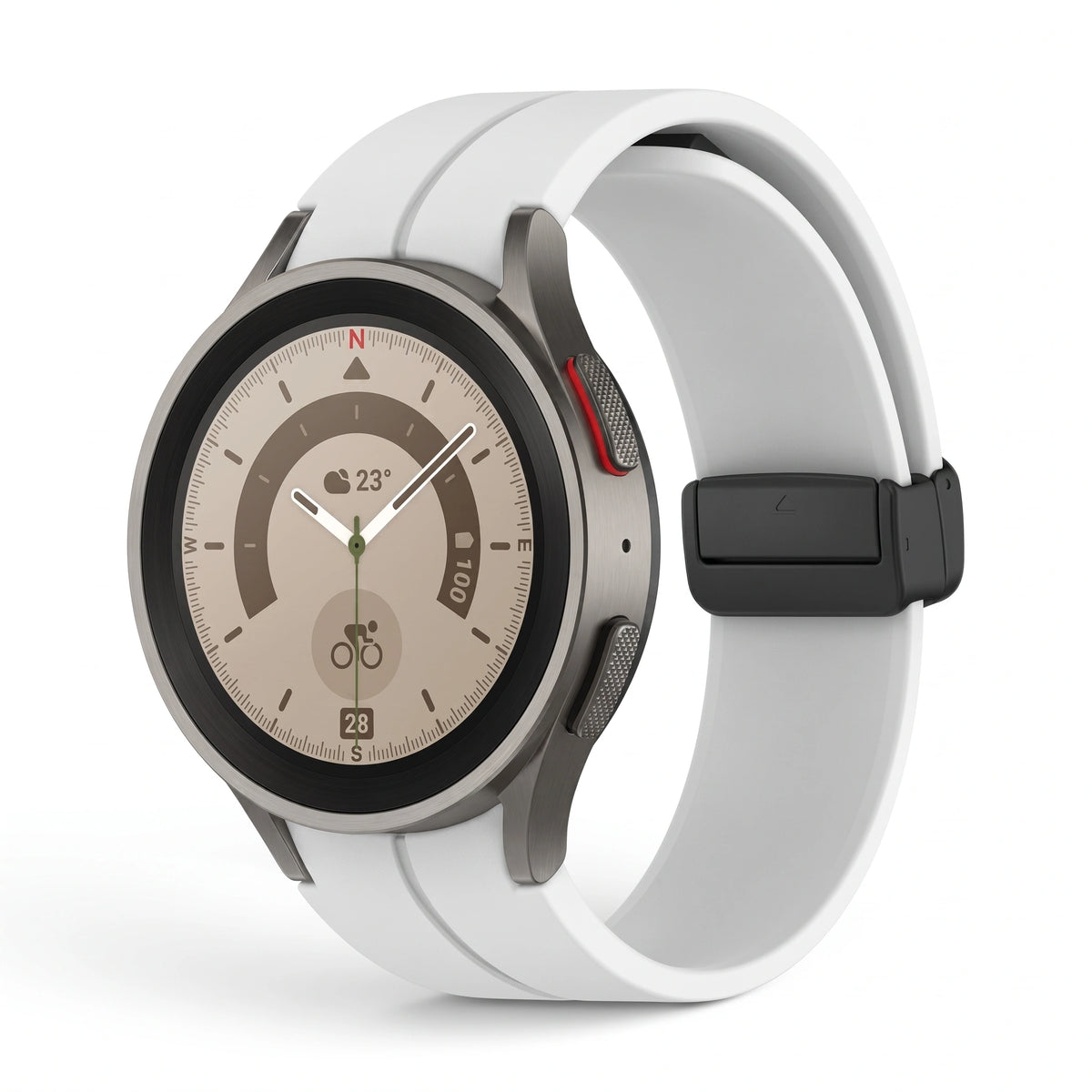 Bracelet Cadence silicone blanc - Samsung Galaxy Watch | Clipz-it