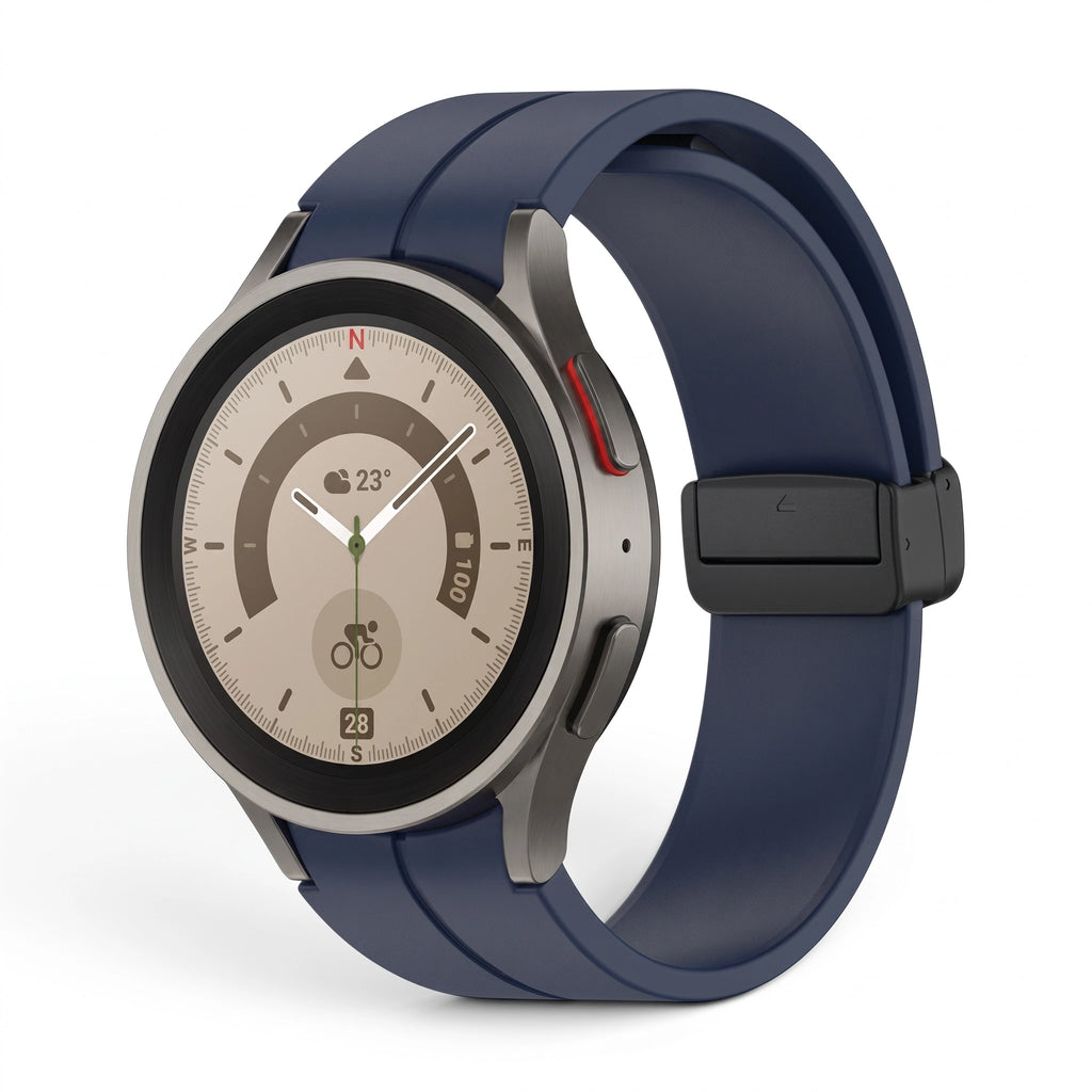 Bracelet Cadence silicone bleu marine - Samsung Galaxy Watch | Clipz-it