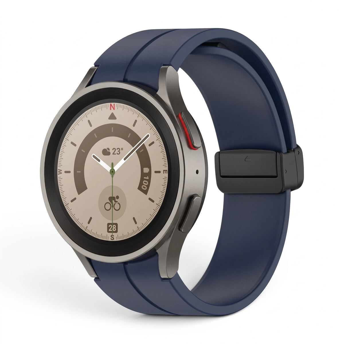 Bracelet Cadence silicone bleu marine - Samsung Galaxy Watch | Clipz-it