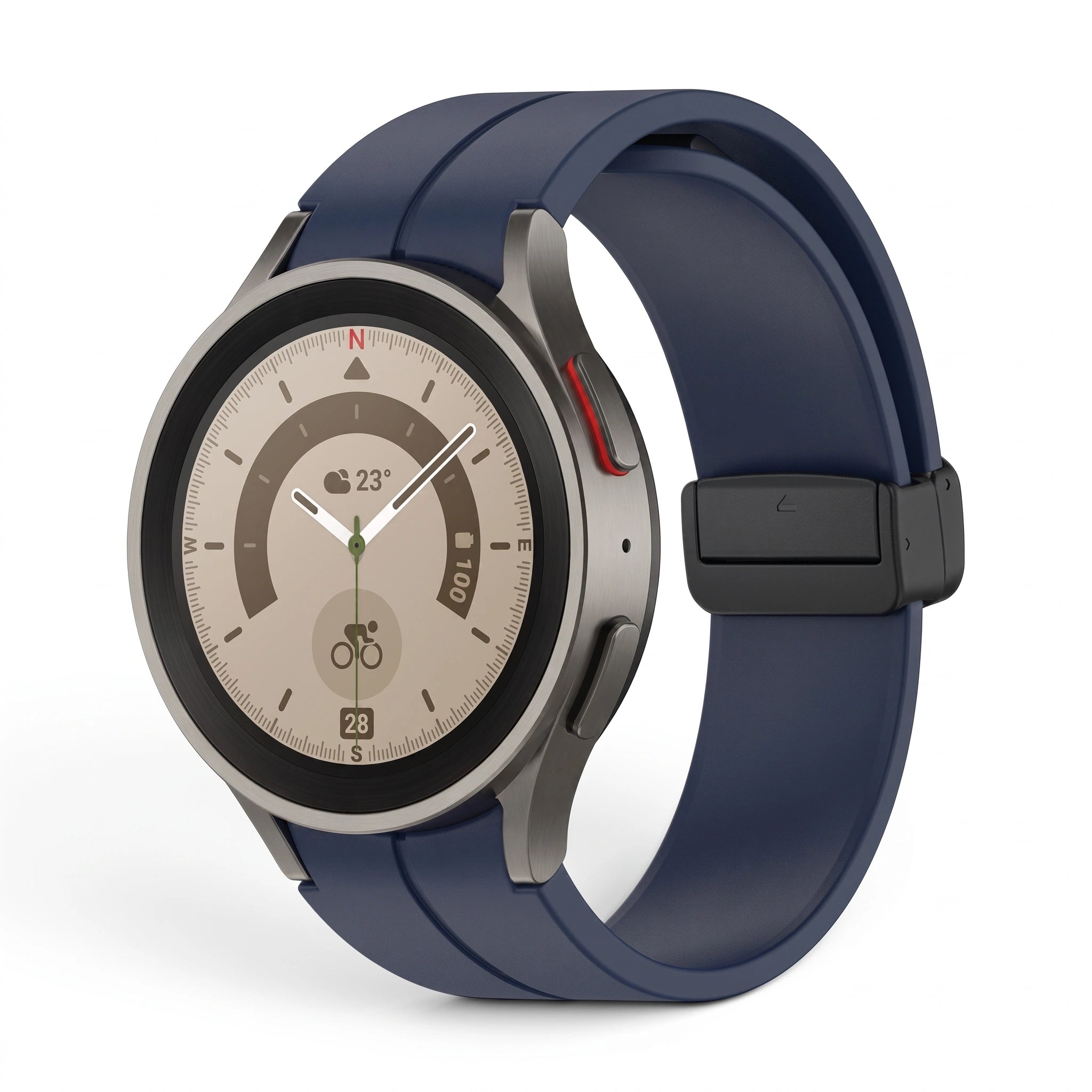 Bracelet Cadence silicone bleu marine - Samsung Galaxy Watch | Clipz-it