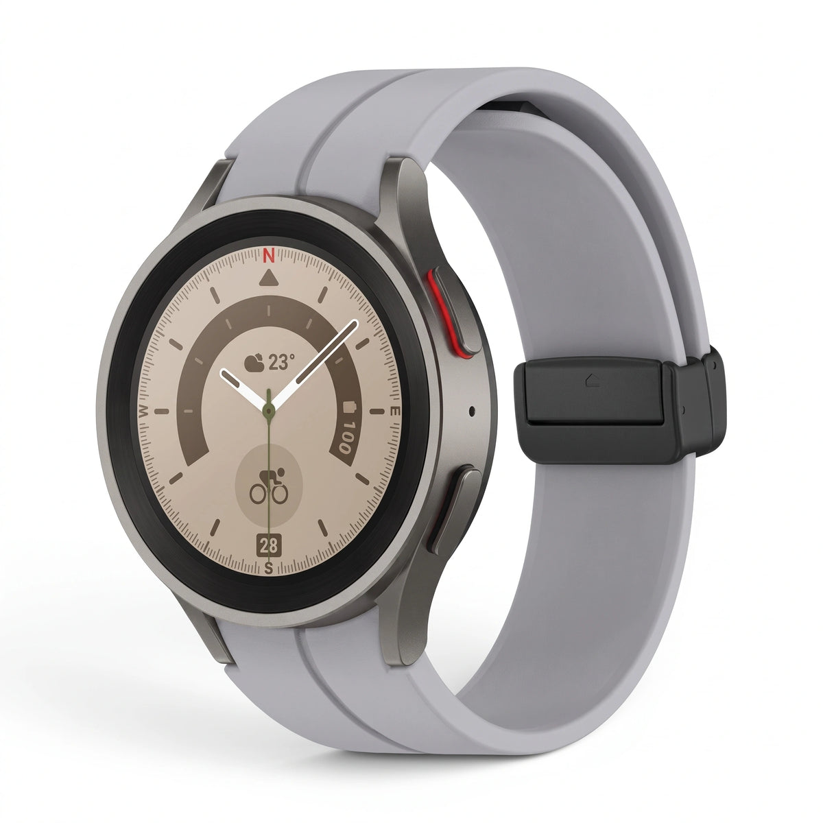 Bracelet Cadence silicone gris - Samsung Galaxy Watch | Clipz-it