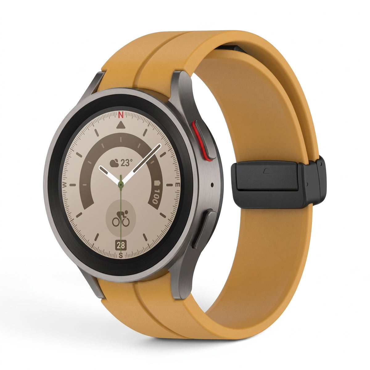 Bracelet Cadence silicone jaune - Samsung Galaxy Watch | Clipz-it