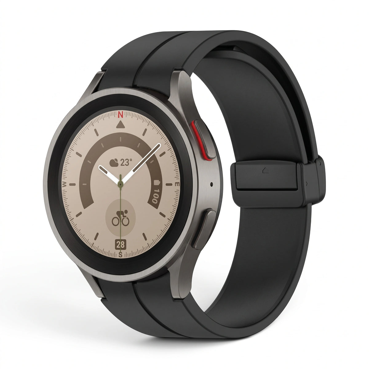 Bracelet Cadence silicone noir - Samsung Galaxy Watch | Clipz-it