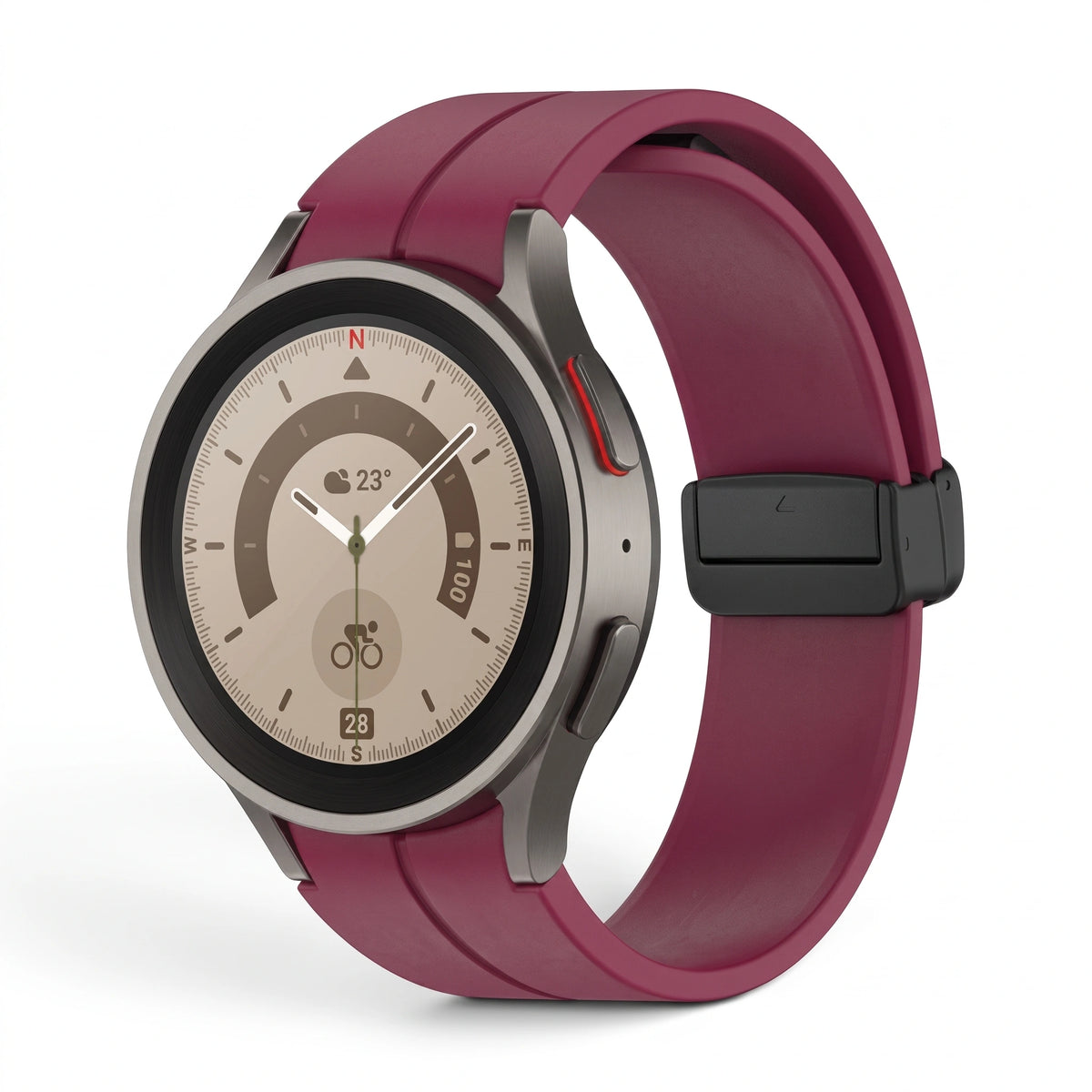 Bracelet Cadence silicone rouge - Samsung Galaxy Watch | Clipz-it