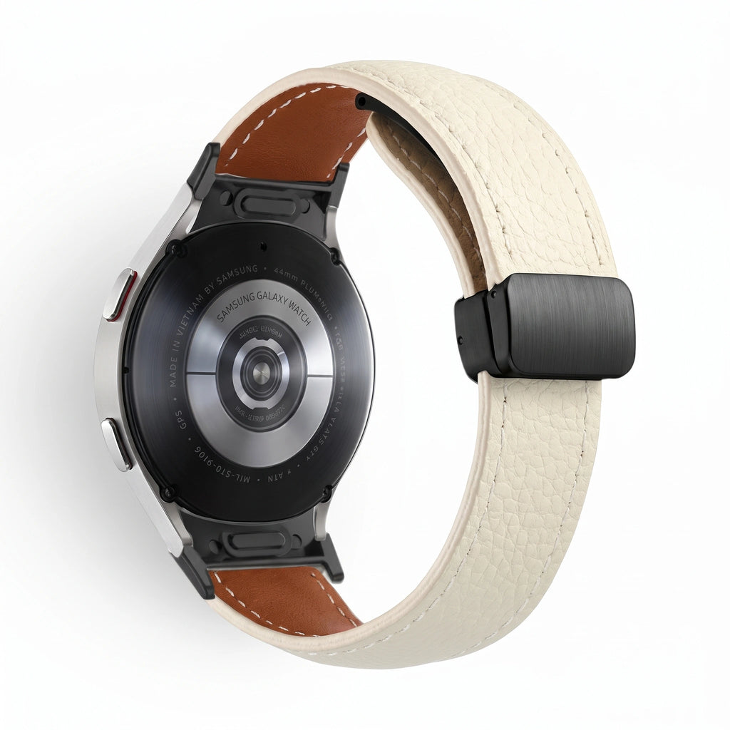 Bracelet Iris cuir blanc - Samsung Galaxy Watch | Clipz-it