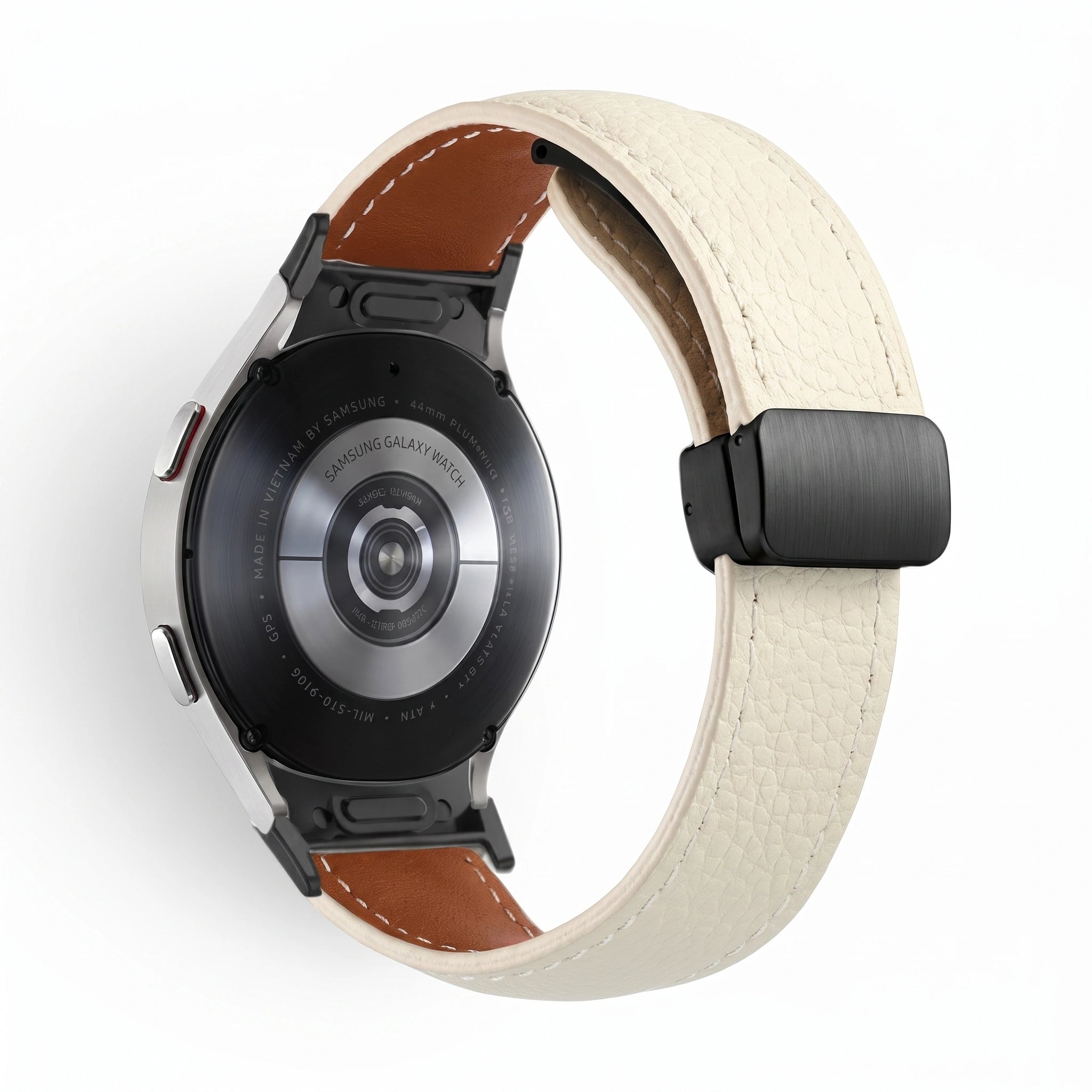 Bracelet Iris cuir blanc - Samsung Galaxy Watch | Clipz-it