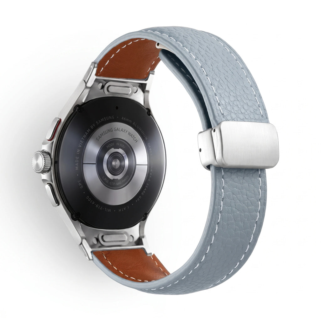 Bracelet Iris cuir bleu 2 - Samsung Galaxy Watch | Clipz-it