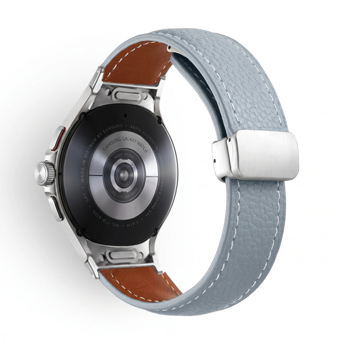 Bracelet Iris cuir bleu 2 - Samsung Galaxy Watch | Clipz-it