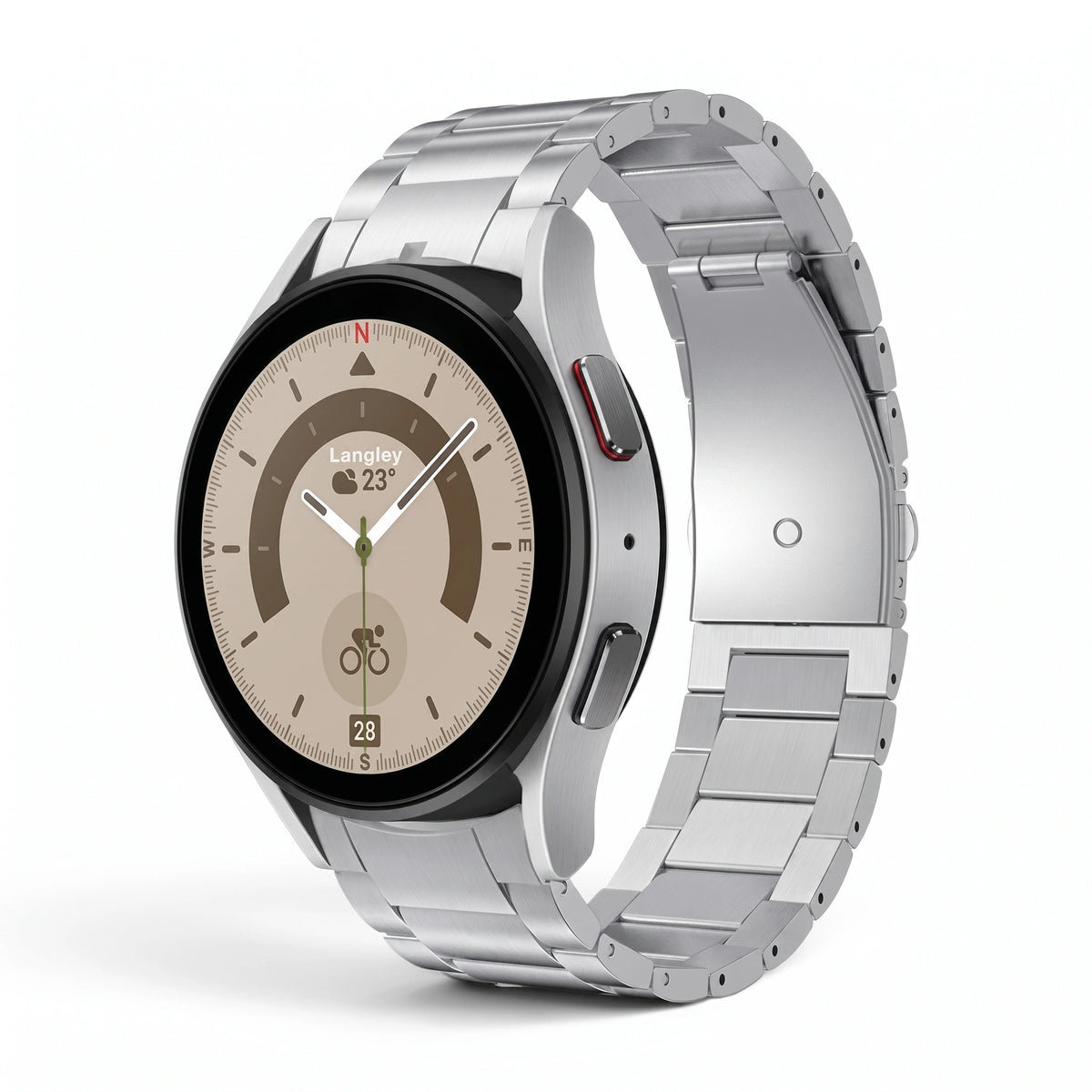 Bracelet Onyx titane argent - Samsung Galaxy Watch | Clipz-it