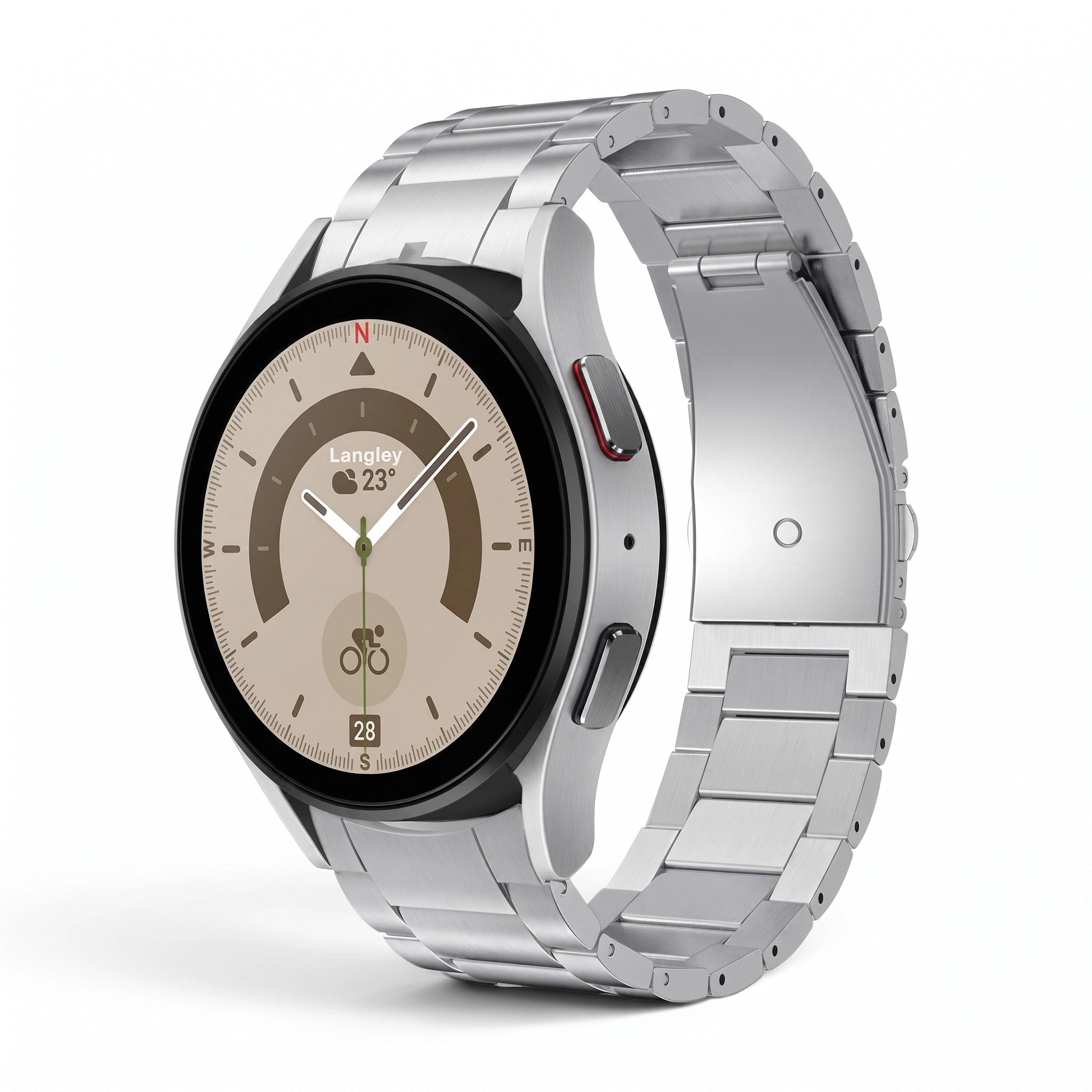 Bracelet Onyx titane argent - Samsung Galaxy Watch | Clipz-it