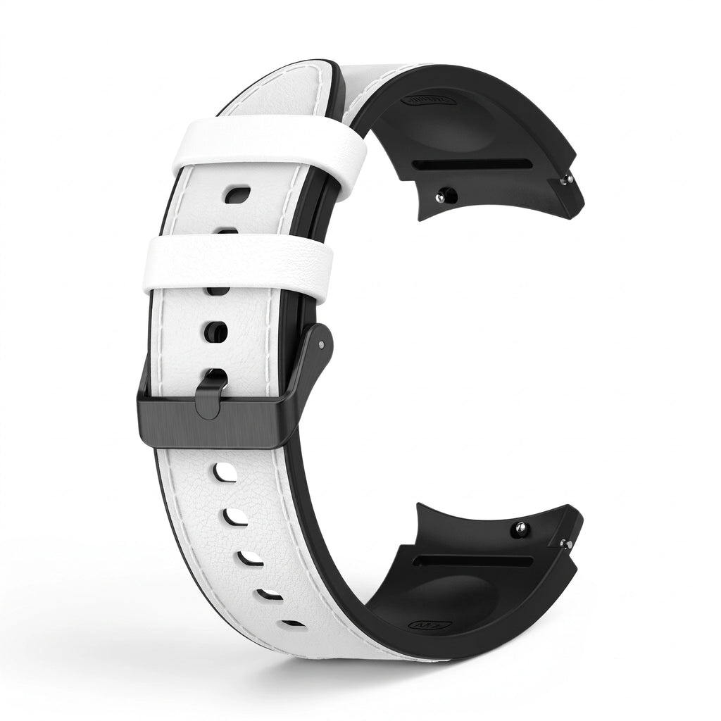 Bracelet Saddle cuir blanc - Samsung Galaxy Watch | Clipz-it