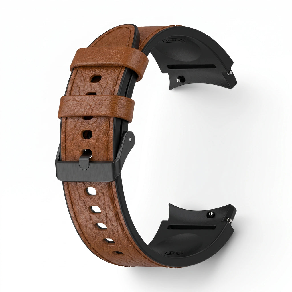 Bracelet Saddle cuir marron - Samsung Galaxy Watch | Clipz-it