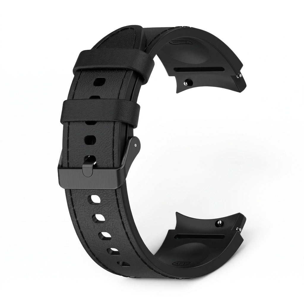 Bracelet Saddle cuir noir - Samsung Galaxy Watch | Clipz-it