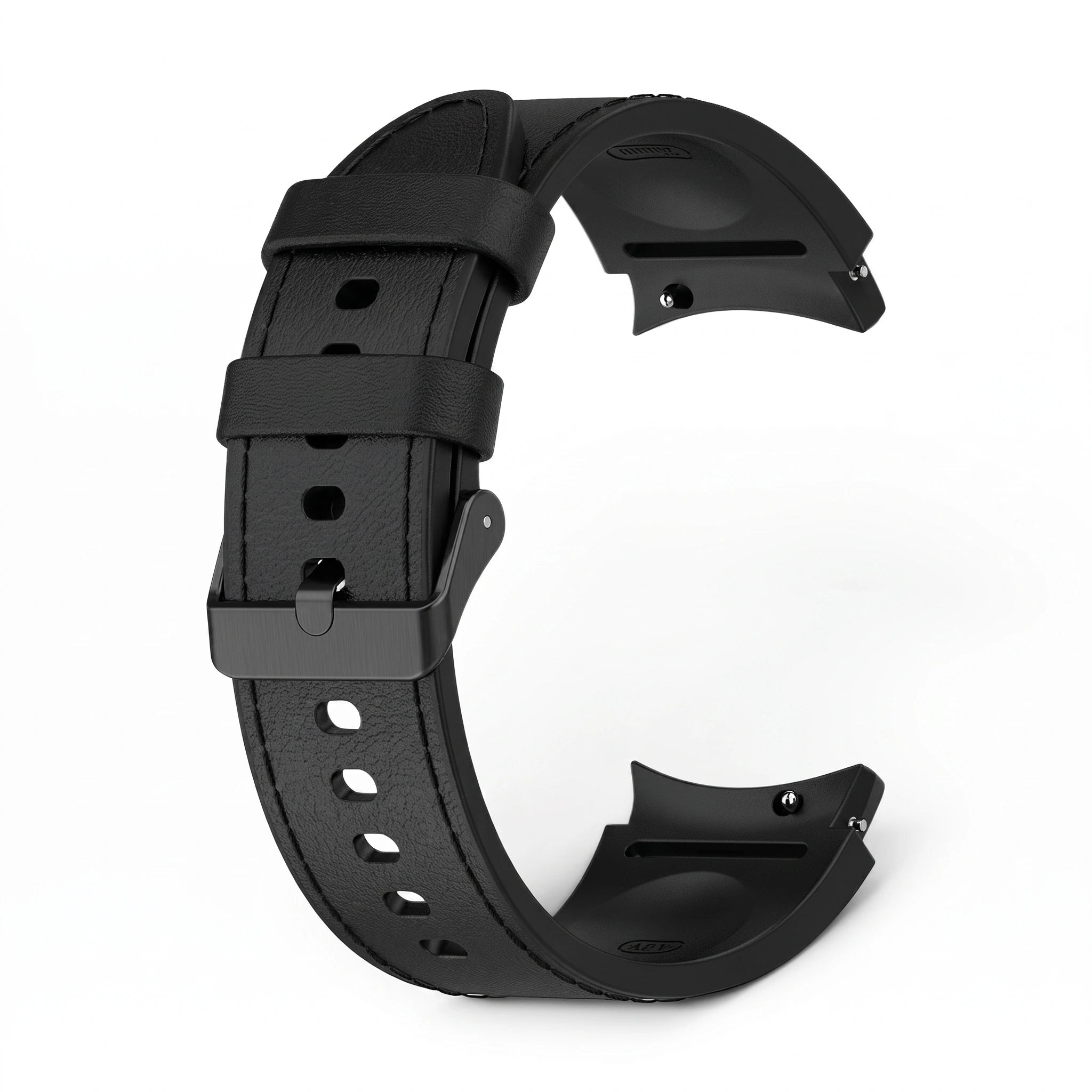Bracelet Saddle cuir noir - Samsung Galaxy Watch | Clipz-it