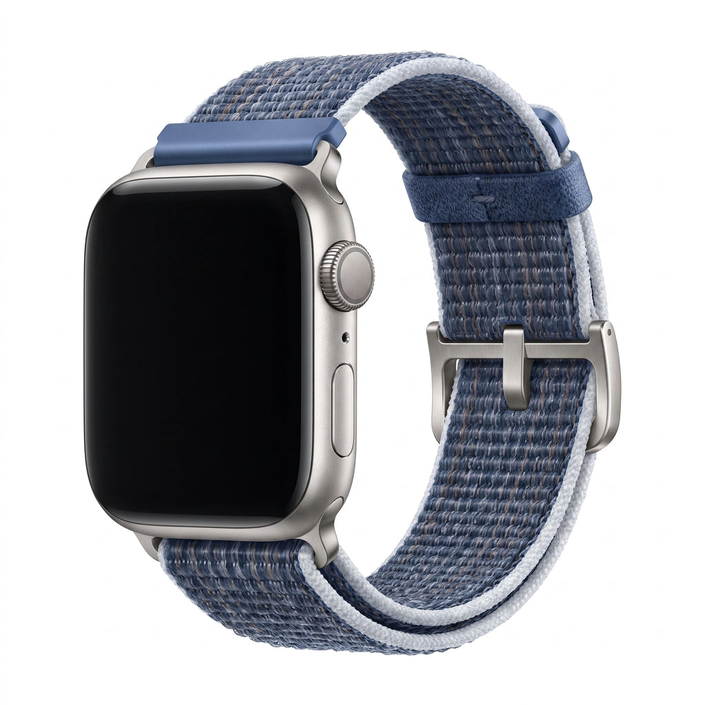 Bracelet Stride nylon gris & bleu 2 - Samsung Galaxy Watch | Clipz-it