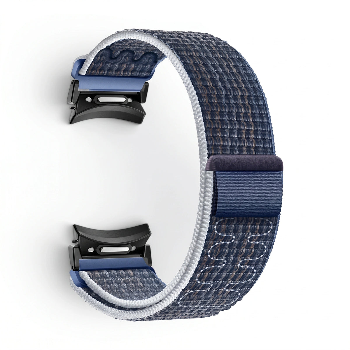 Bracelet Stride nylon gris & bleu - Samsung Galaxy Watch | Clipz-it
