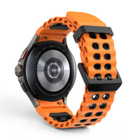 Bracelet Tide silicone orange, vue 2 - Samsung Galaxy Watch | Clipz-it