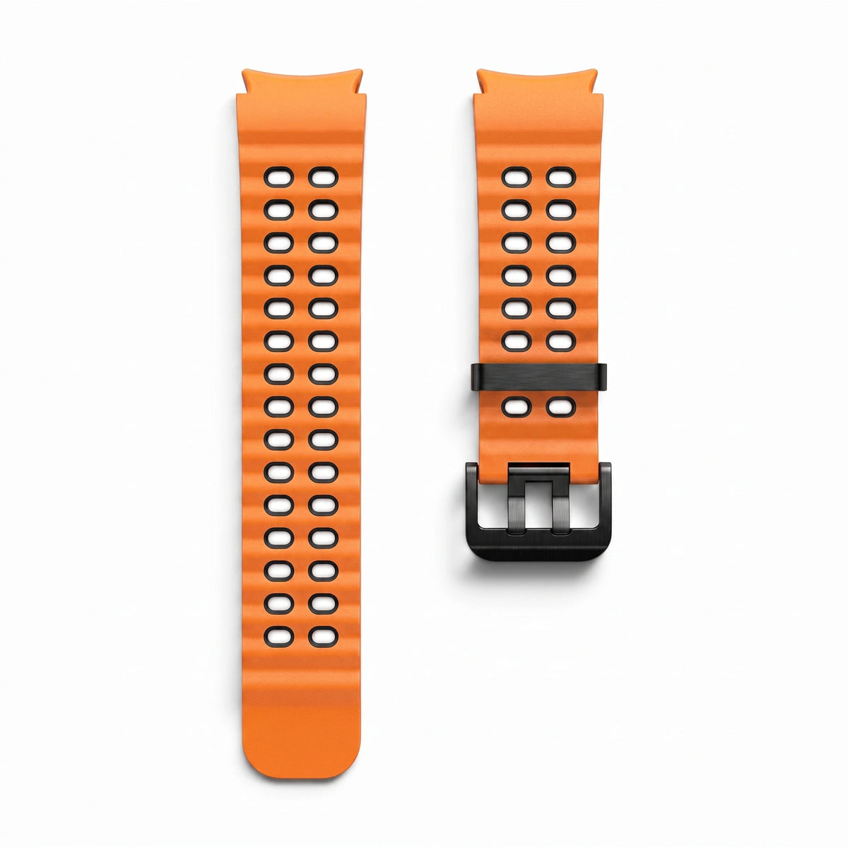 Bracelet Tide silicone orange, vue 3 - Samsung Galaxy Watch | Clipz-it