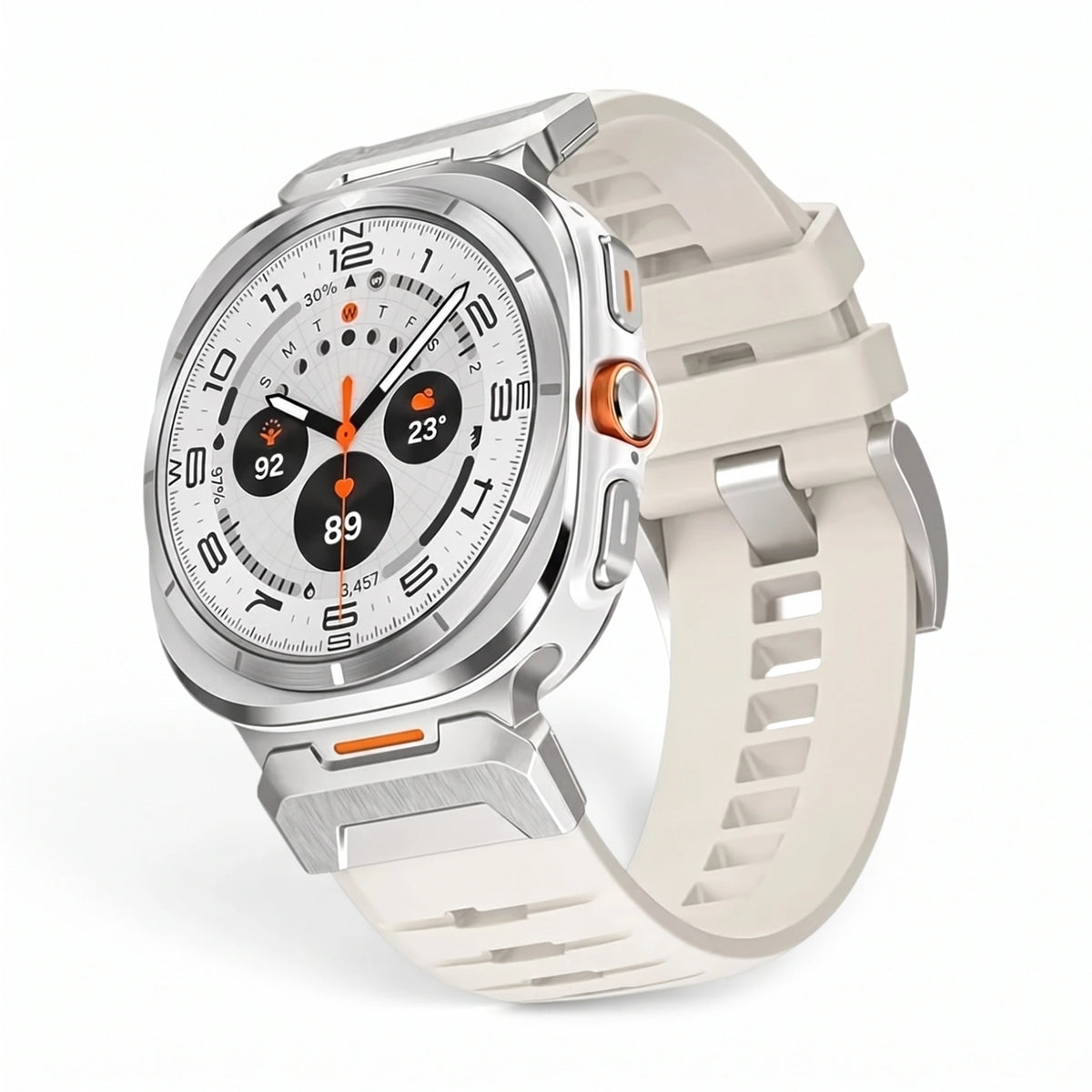 Bracelet Bunker silicone blanc 2 - Samsung Galaxy Watch Ultra | Clipz-it