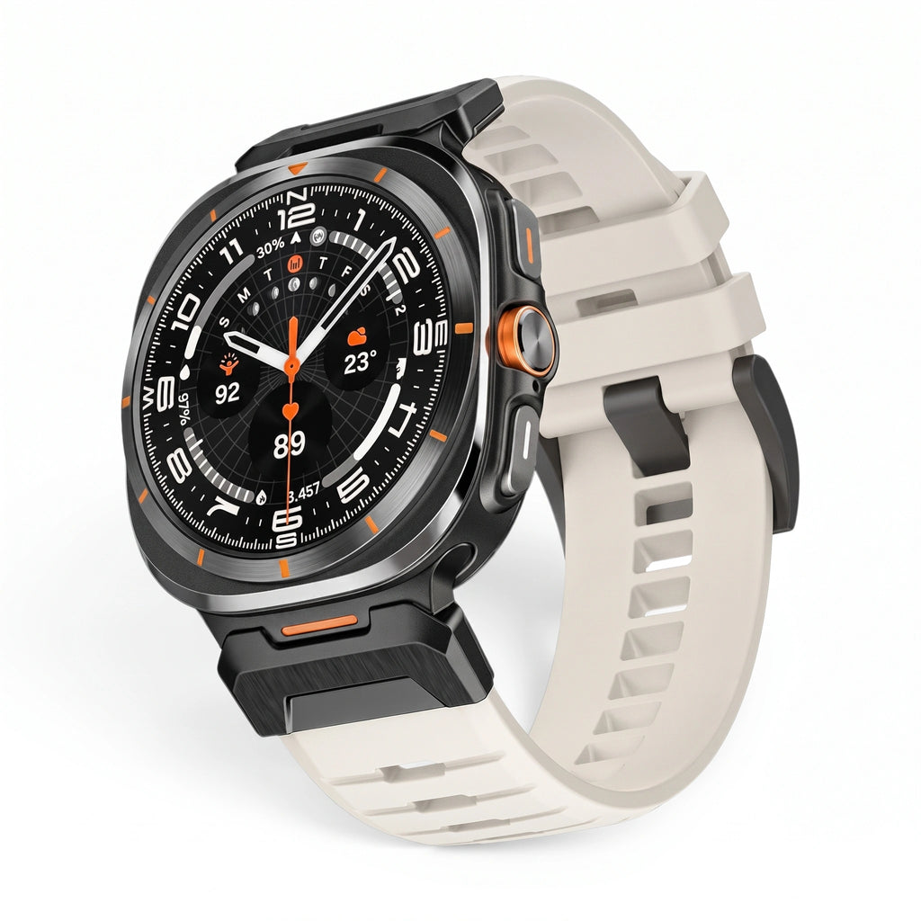 Bracelet Bunker silicone blanc - Samsung Galaxy Watch Ultra | Clipz-it