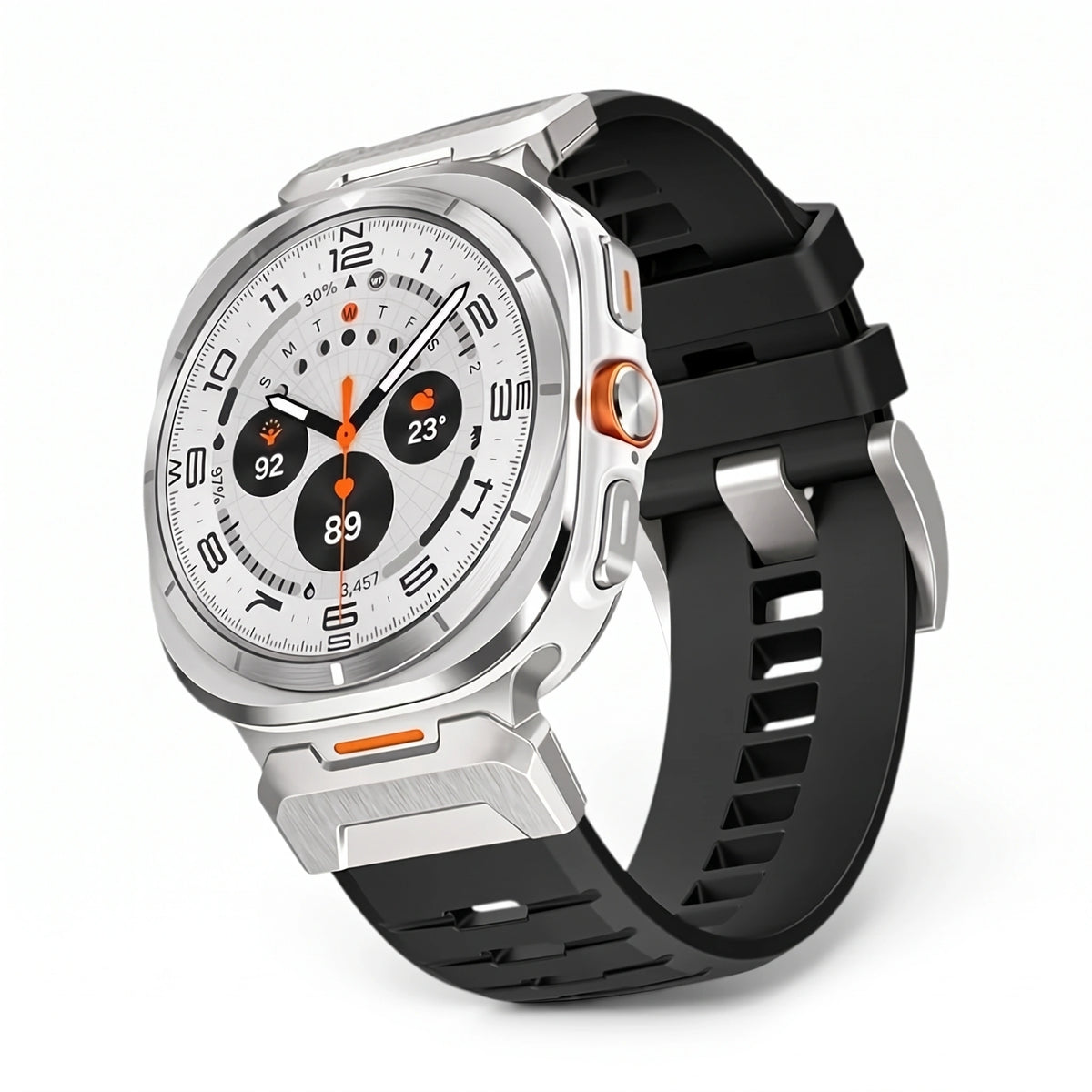 Bracelet Bunker silicone noir 2 - Samsung Galaxy Watch Ultra | Clipz-it