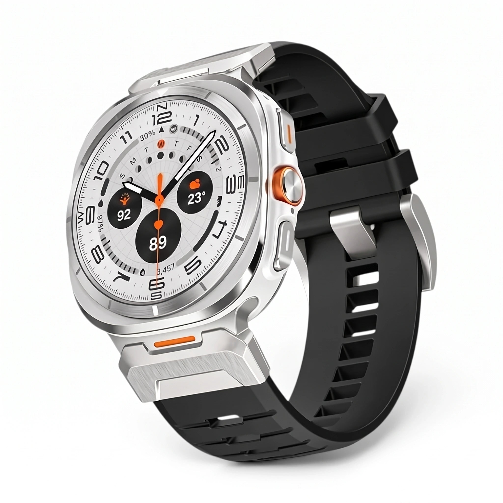 Bracelet Bunker silicone noir 2 - Samsung Galaxy Watch Ultra | Clipz-it