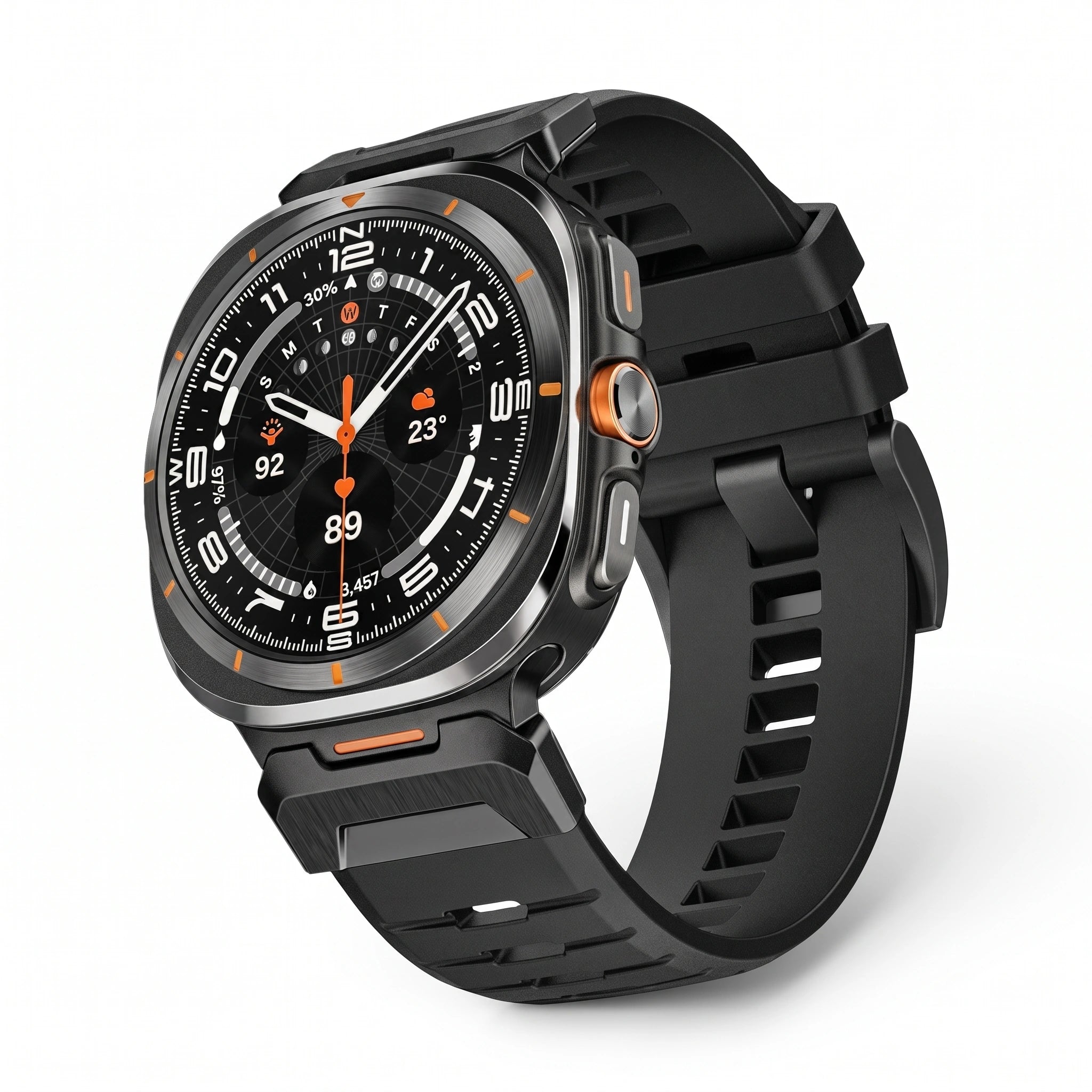 Bracelet Bunker silicone noir - Samsung Galaxy Watch Ultra | Clipz-it