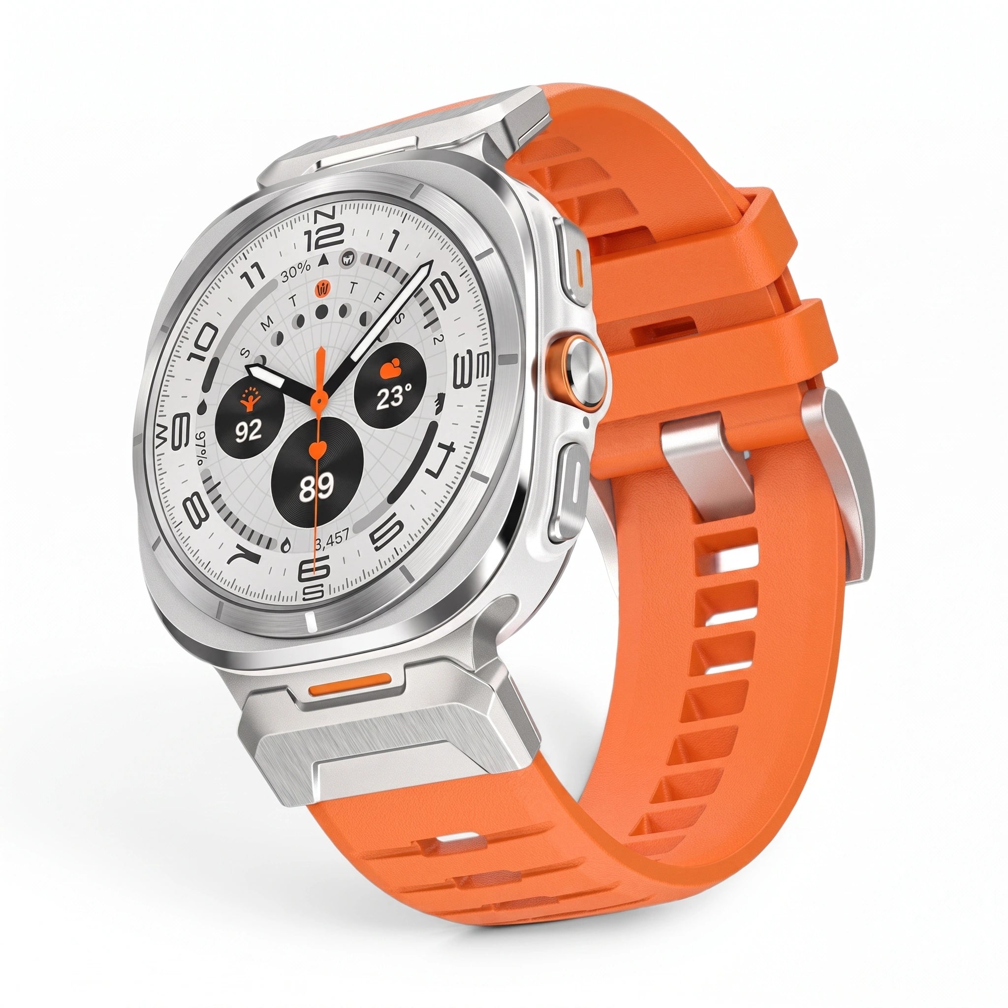 Bracelet Bunker silicone orange 2 - Samsung Galaxy Watch Ultra | Clipz-it