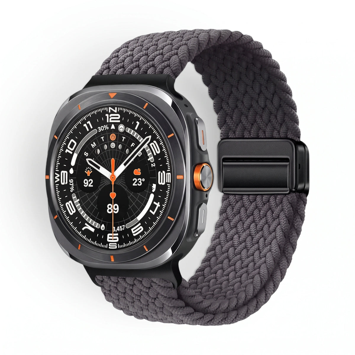 Bracelet Loom nylon charbon - Samsung Galaxy Watch Ultra | Clipz-it