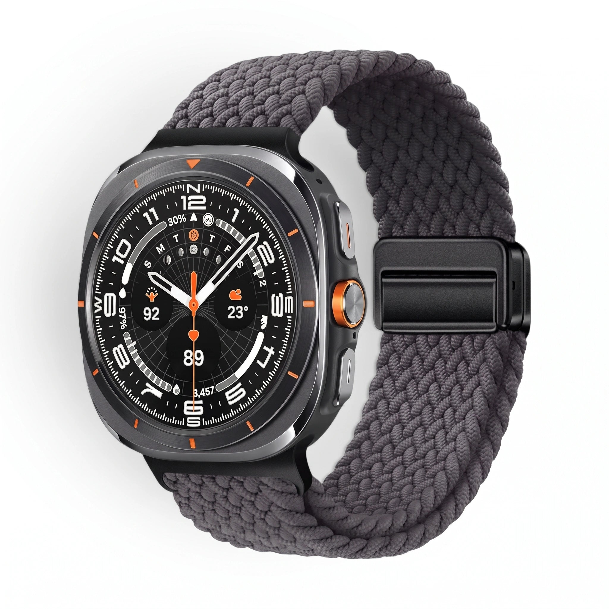 Bracelet Loom nylon charbon - Samsung Galaxy Watch Ultra | Clipz-it