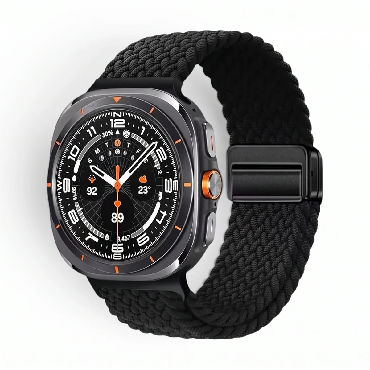 Bracelet Loom nylon noir - Samsung Galaxy Watch Ultra | Clipz-it