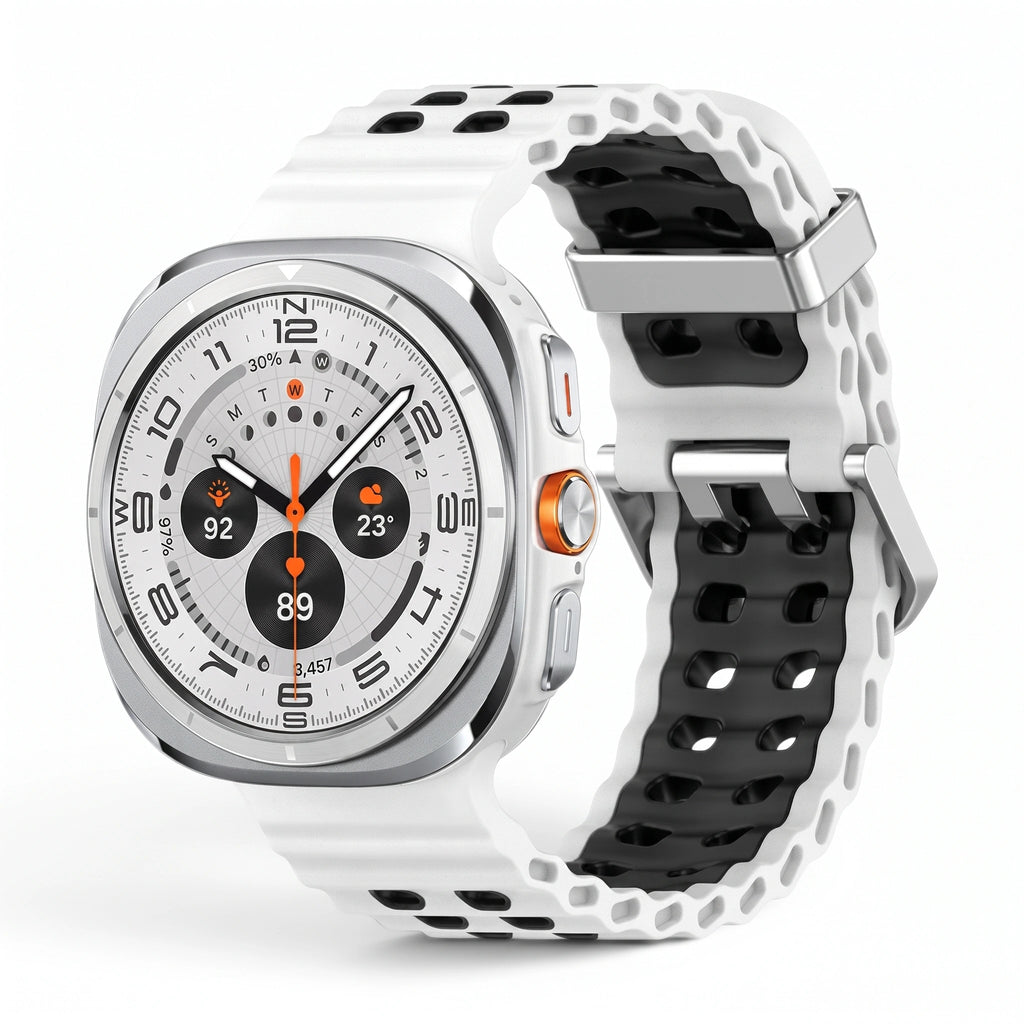 Bracelet Reef silicone blanc 2 - Samsung Galaxy Watch Ultra | Clipz-it