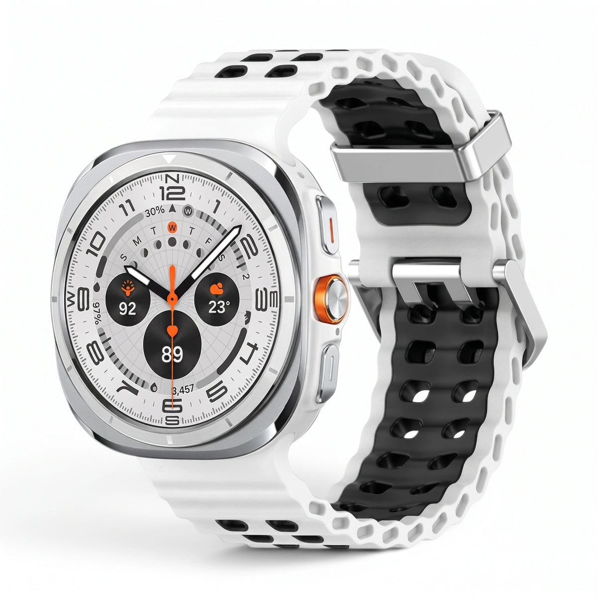 Bracelet Reef silicone blanc 2 - Samsung Galaxy Watch Ultra | Clipz-it