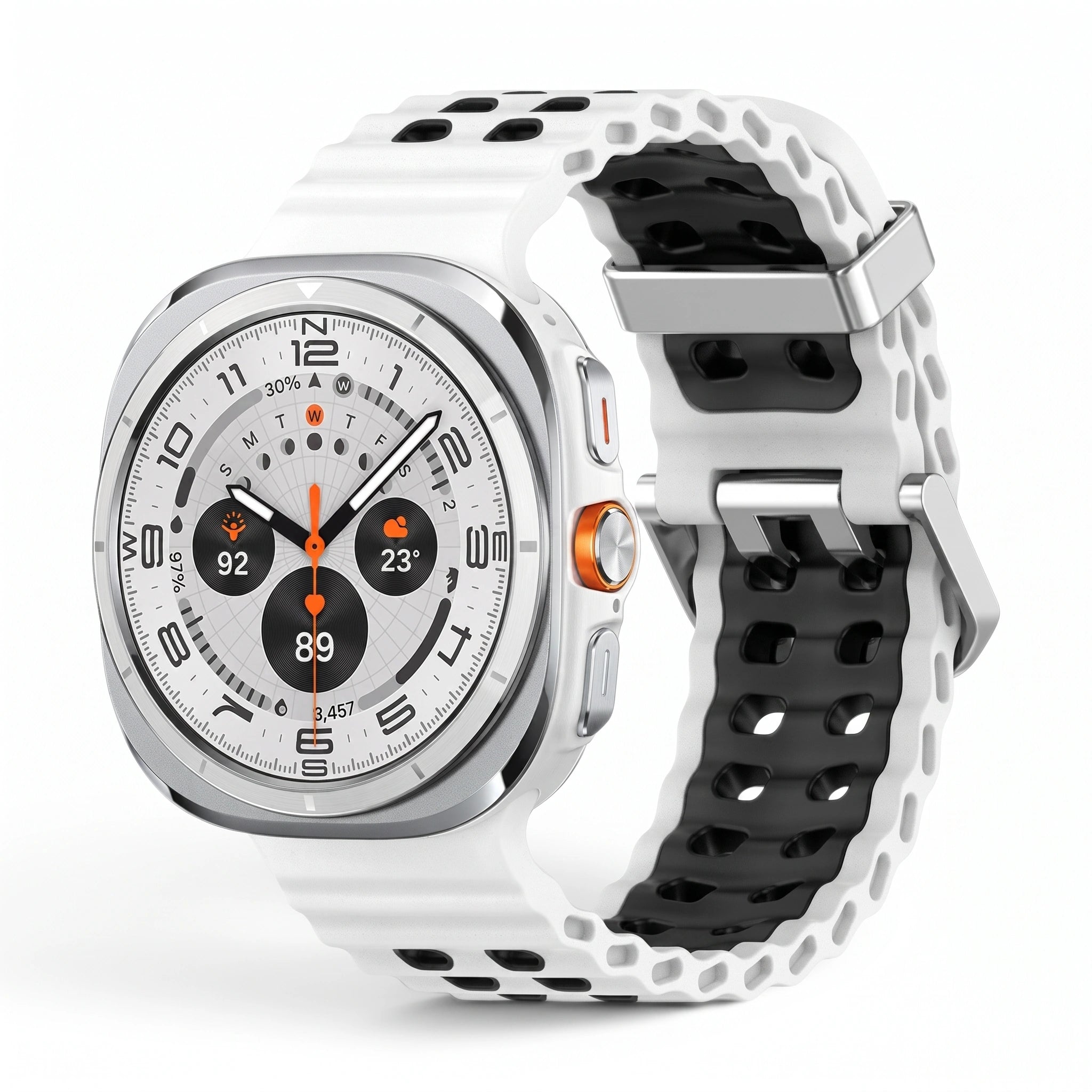 Bracelet Reef silicone blanc 2 - Samsung Galaxy Watch Ultra | Clipz-it