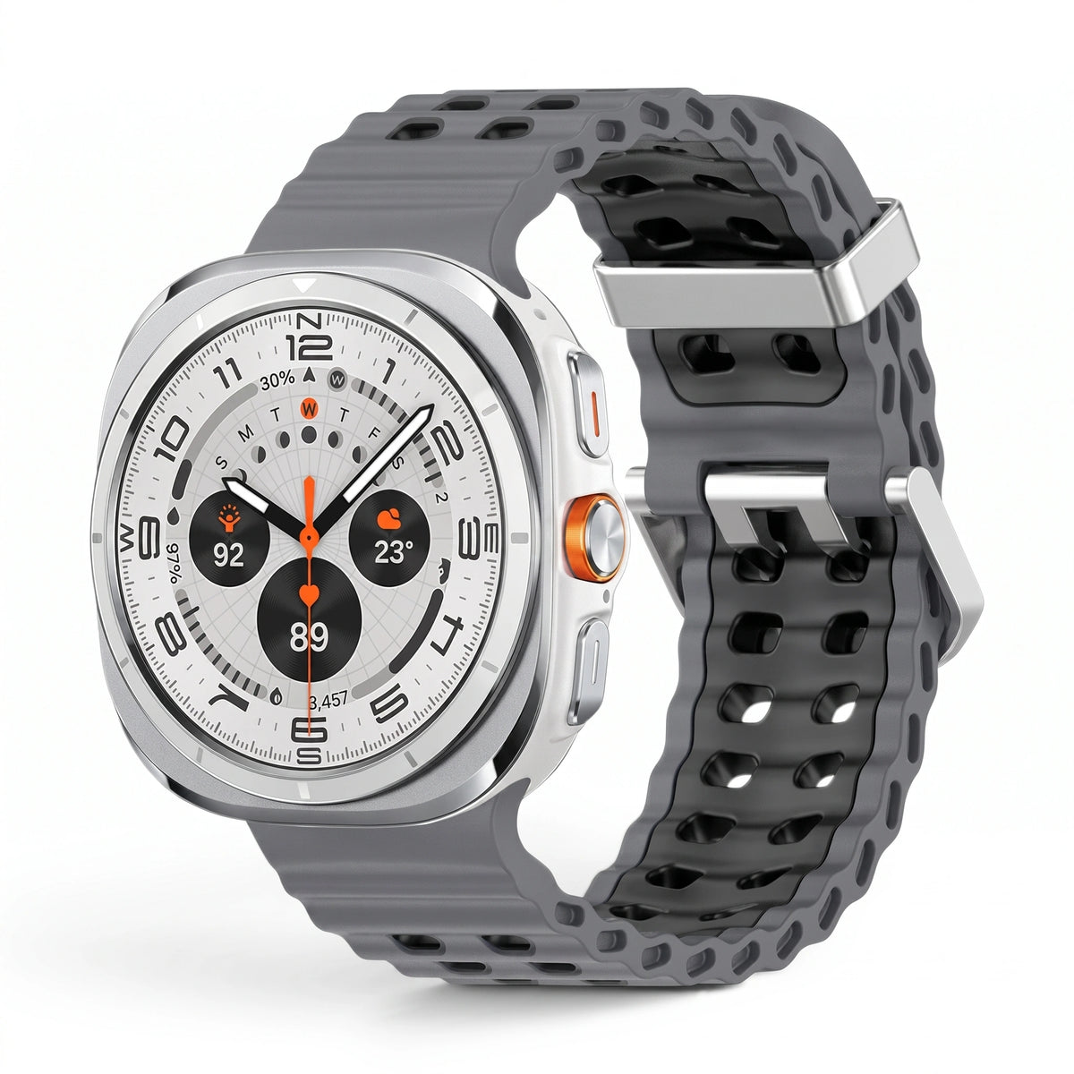 Bracelet Reef silicone charbon 2 - Samsung Galaxy Watch Ultra | Clipz-it