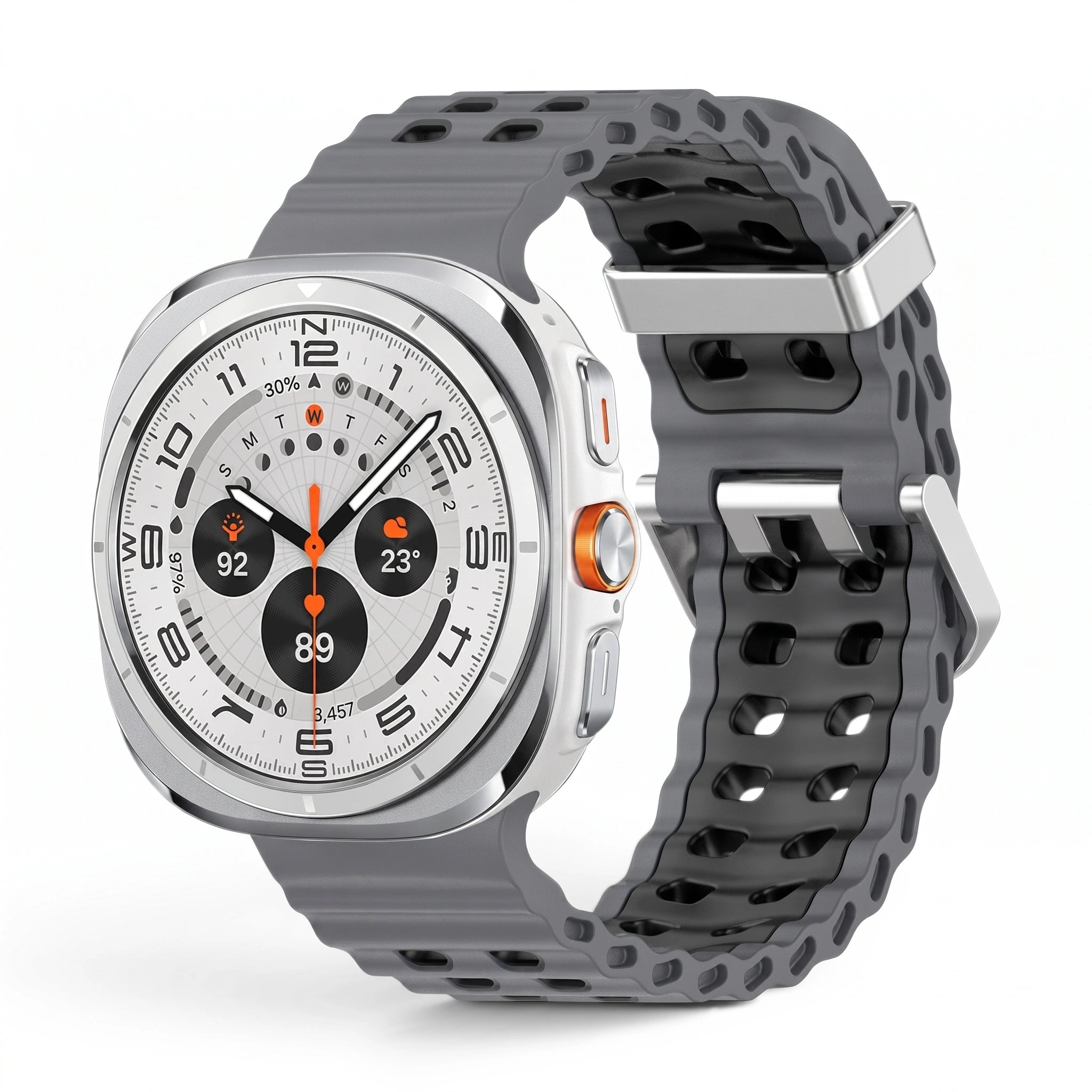 Bracelet Reef silicone charbon 2 - Samsung Galaxy Watch Ultra | Clipz-it