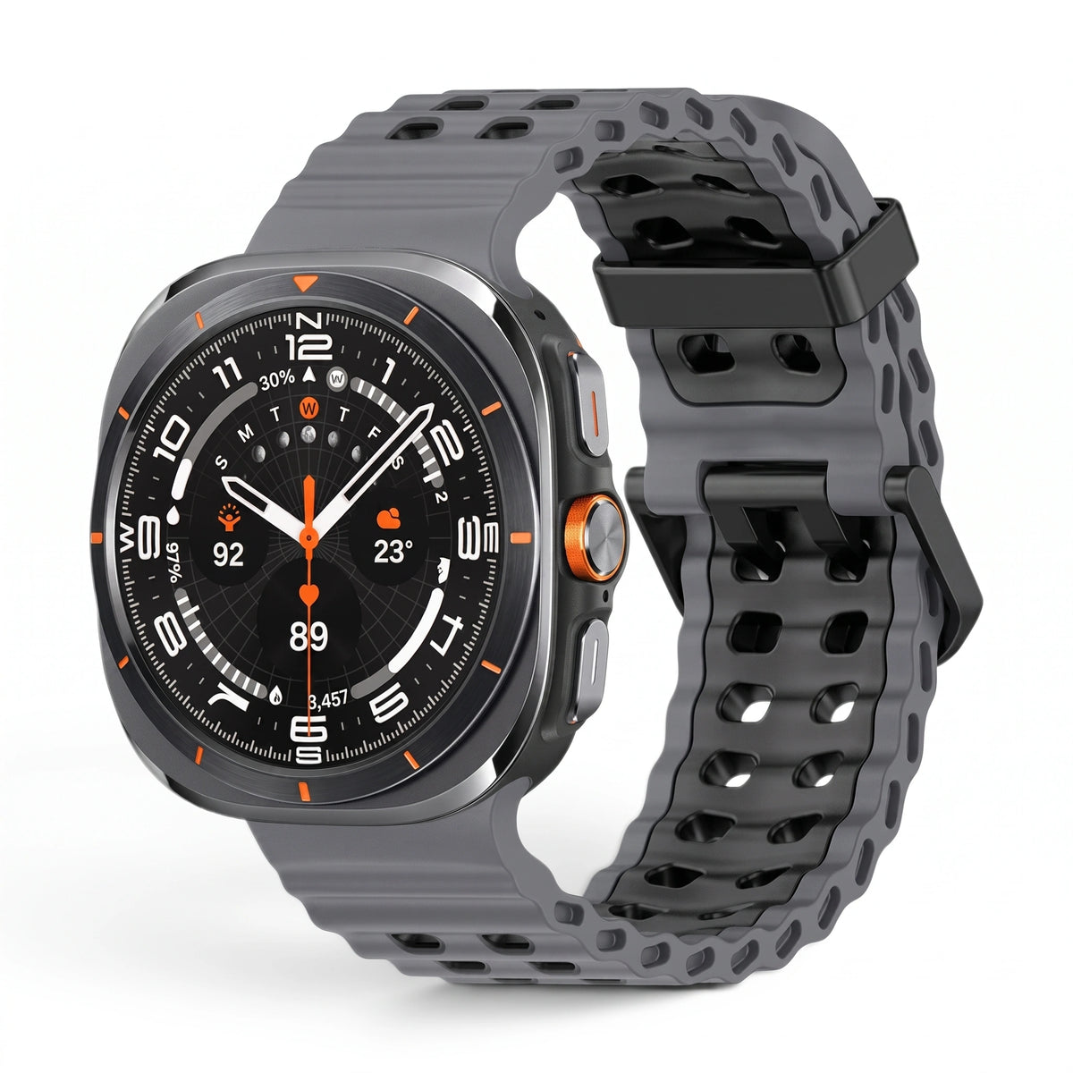 Bracelet Reef silicone charbon - Samsung Galaxy Watch Ultra | Clipz-it