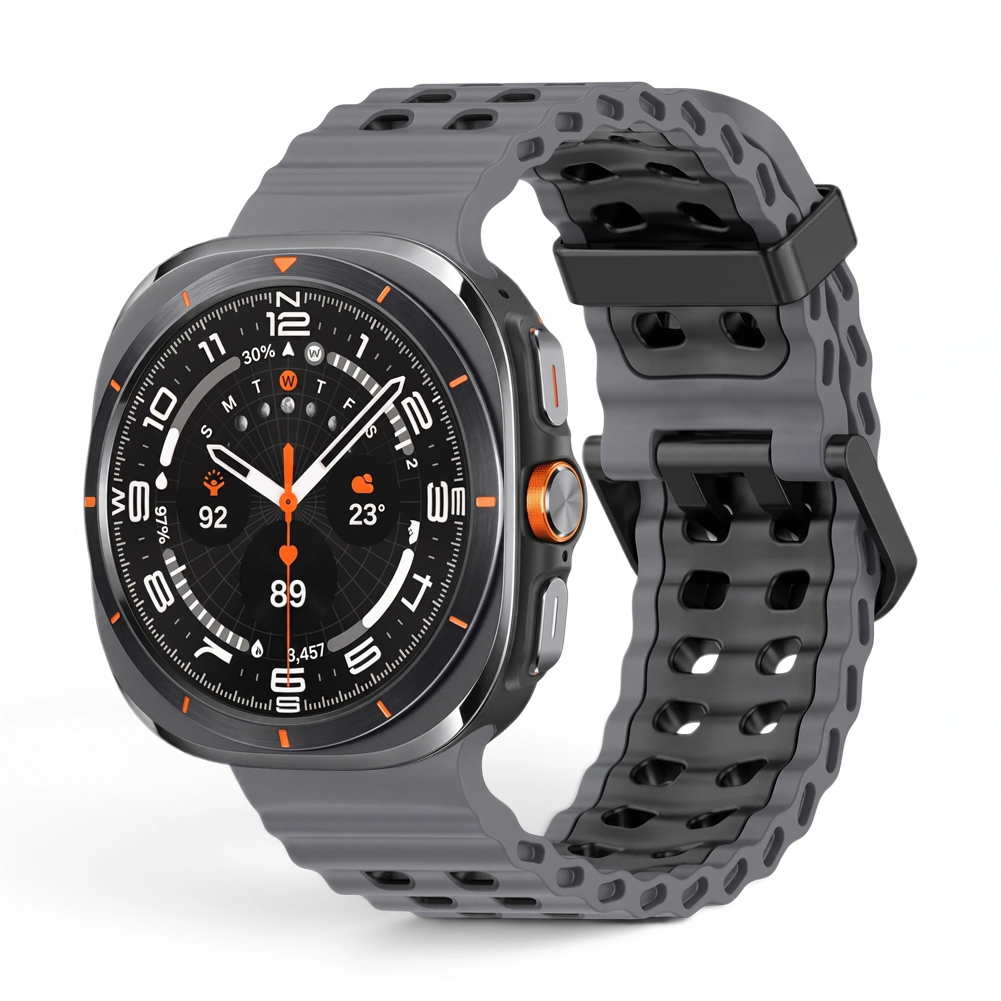 Bracelet Reef silicone charbon - Samsung Galaxy Watch Ultra | Clipz-it