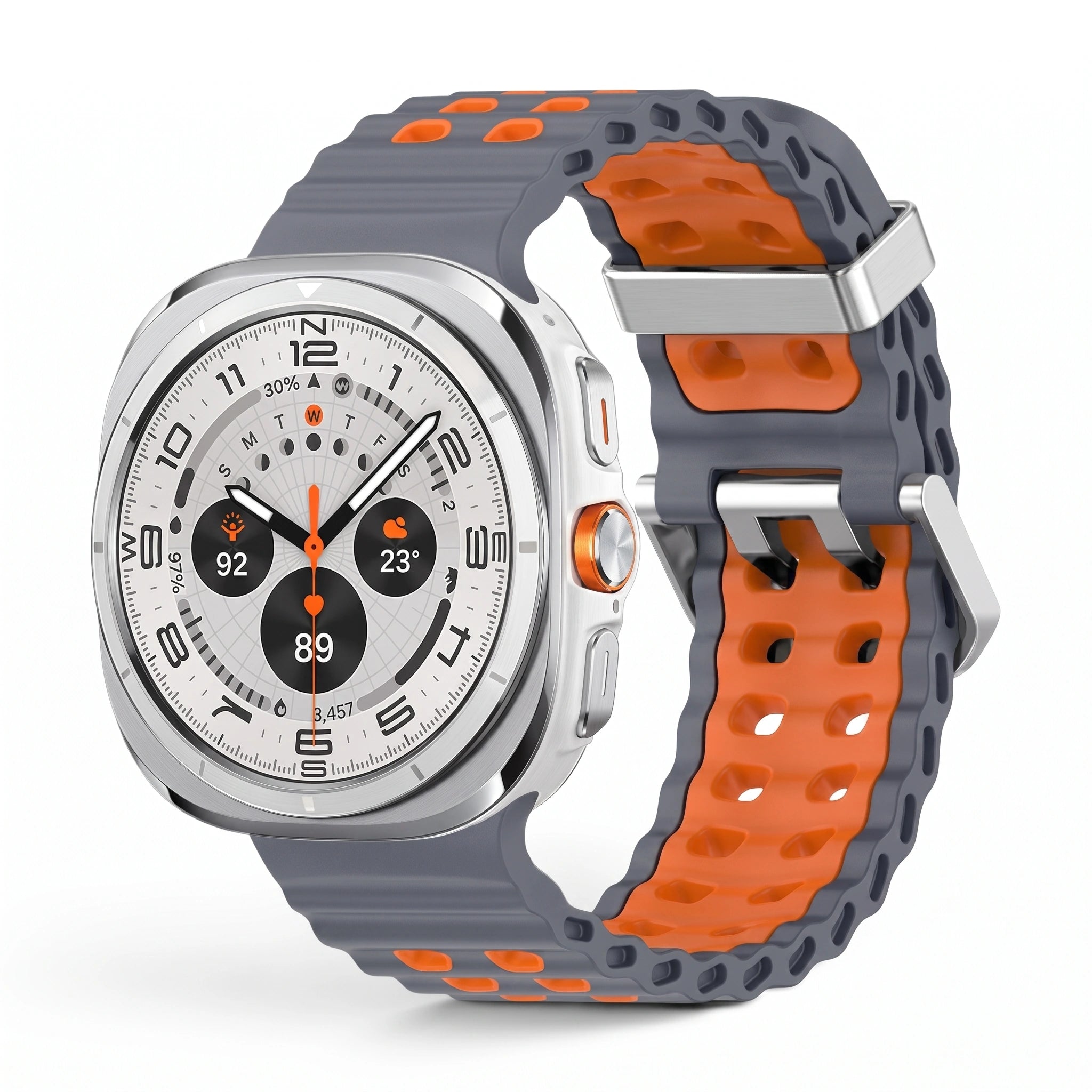 Bracelet Reef silicone gris 2 - Samsung Galaxy Watch Ultra | Clipz-it
