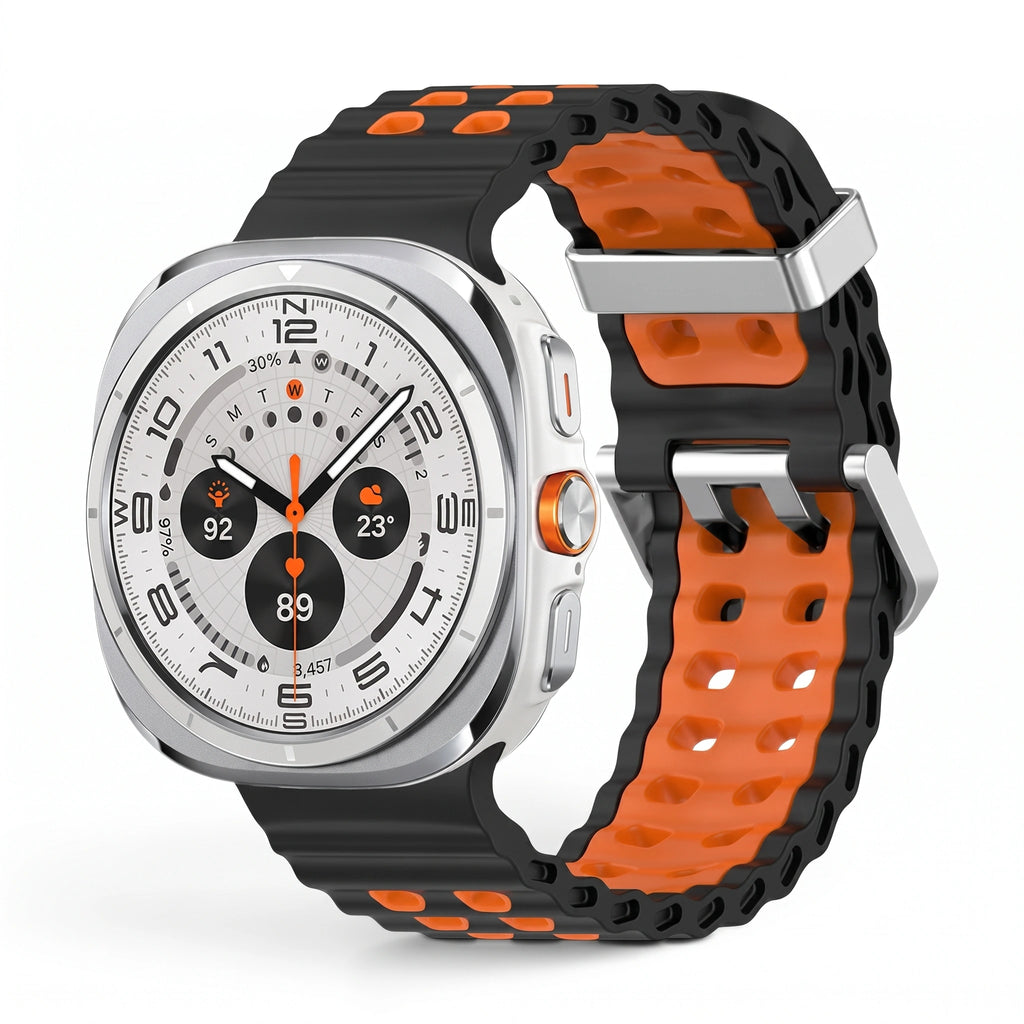 Bracelet Reef silicone noir 2 - Samsung Galaxy Watch Ultra | Clipz-it