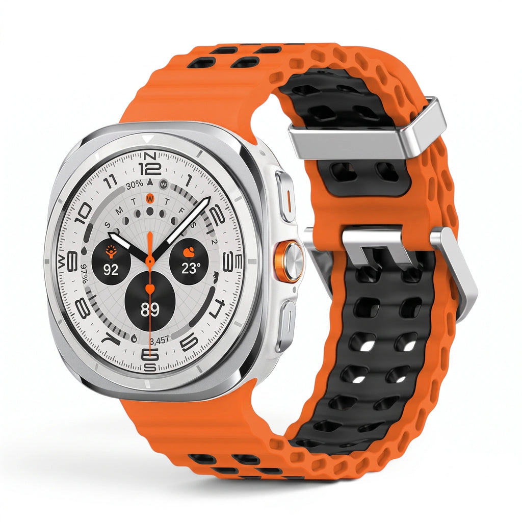 Bracelet Reef silicone orange 2 - Samsung Galaxy Watch Ultra | Clipz-it