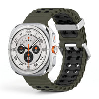 Bracelet Reef silicone vert militaire 2 - Samsung Galaxy Watch Ultra | Clipz-it