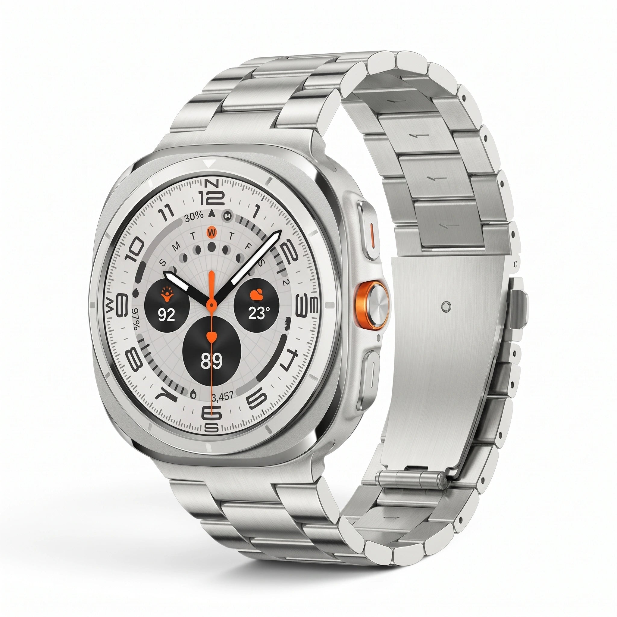 Bracelet Rivet acier argent - Samsung Galaxy Watch Ultra | Clipz-it