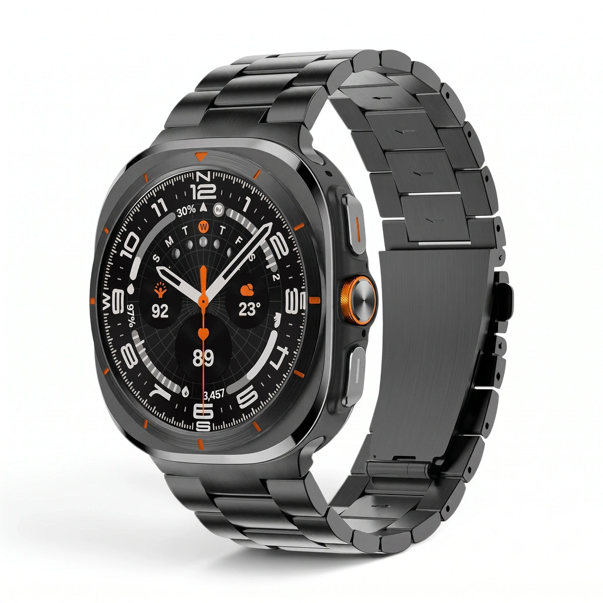 Bracelet Rivet acier noir - Samsung Galaxy Watch Ultra | Clipz-it