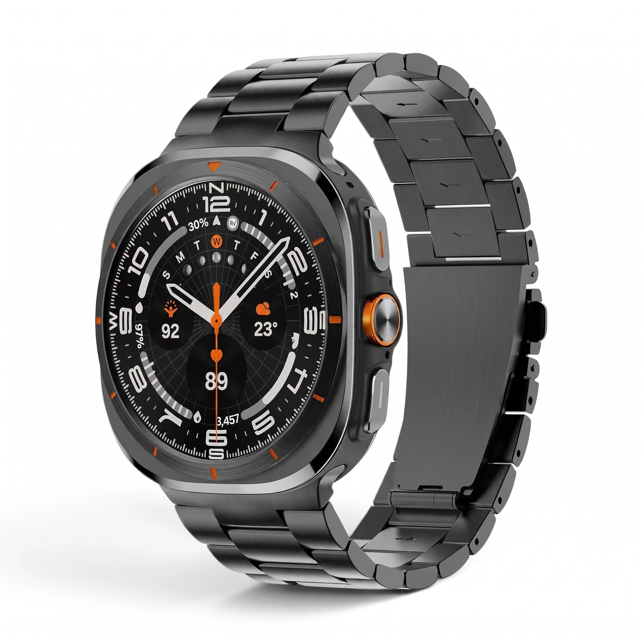 Bracelet Rivet acier noir - Samsung Galaxy Watch Ultra | Clipz-it