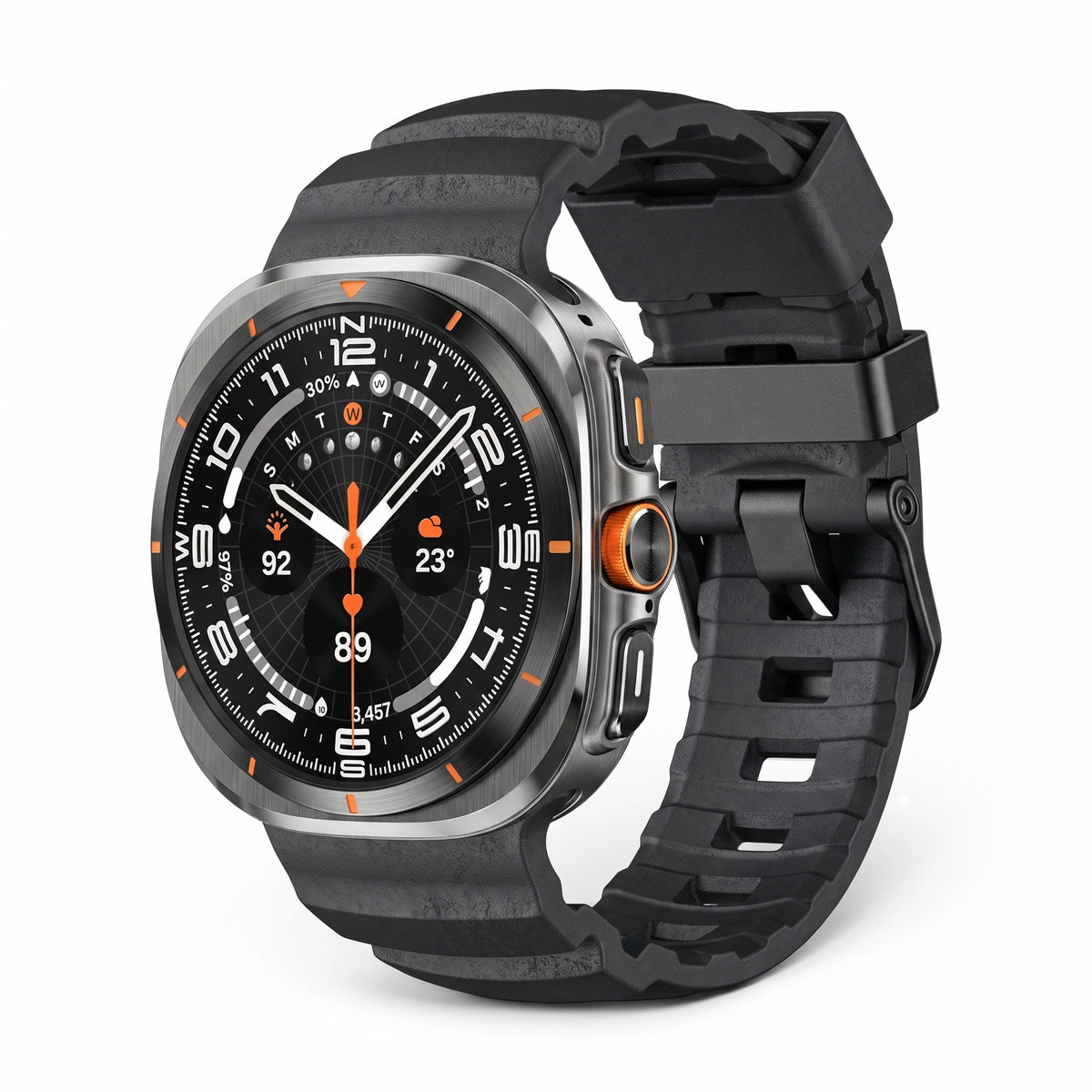 Bracelet Torque silicone noir - Samsung Galaxy Watch Ultra | Clipz-it