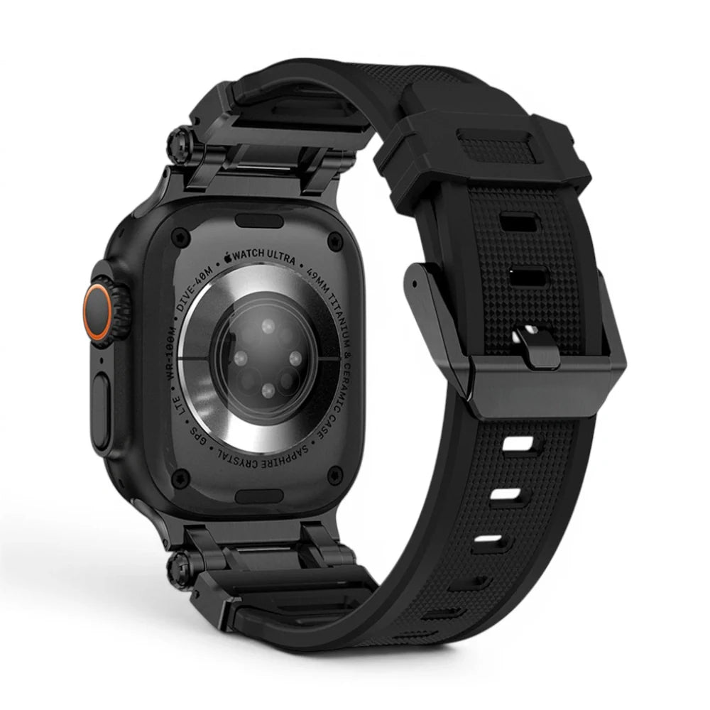 Bracelet Aegis Silicone & titane vue arrière pour Apple Watch - Clipz-it