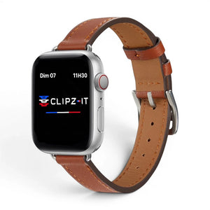 Bracelet Artemis Cuir couleur Marron pour Apple Watch - Clipz-it