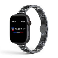 Bracelet Celine Acier inoxydable couleur Noir pour Apple Watch - Clipz-it