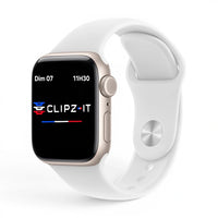 Bracelet Clasico Silicone couleur Blanc pour Apple Watch - Clipz-it